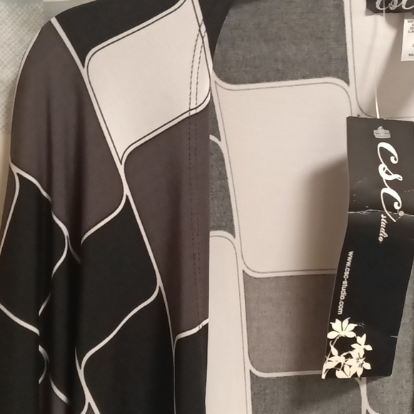 FINAL PRICE NWT CSC studio multi-colored assymetrical patterned cardigan - Picture 5 of 9